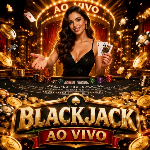 Mesa de blackjack ao vivo com cartas distribuídas pelo dealer